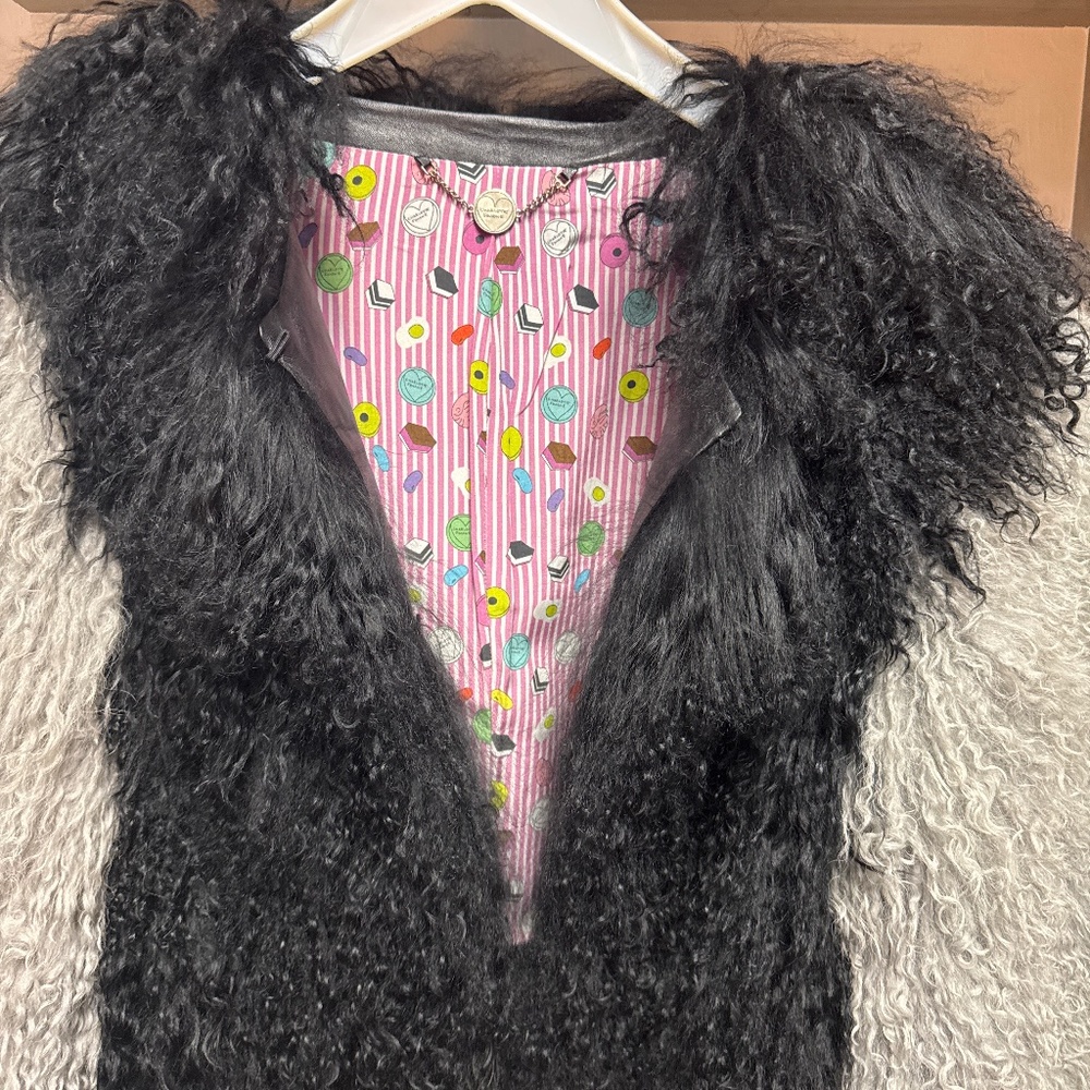 Charolette Simone curly lamb fur jacket
